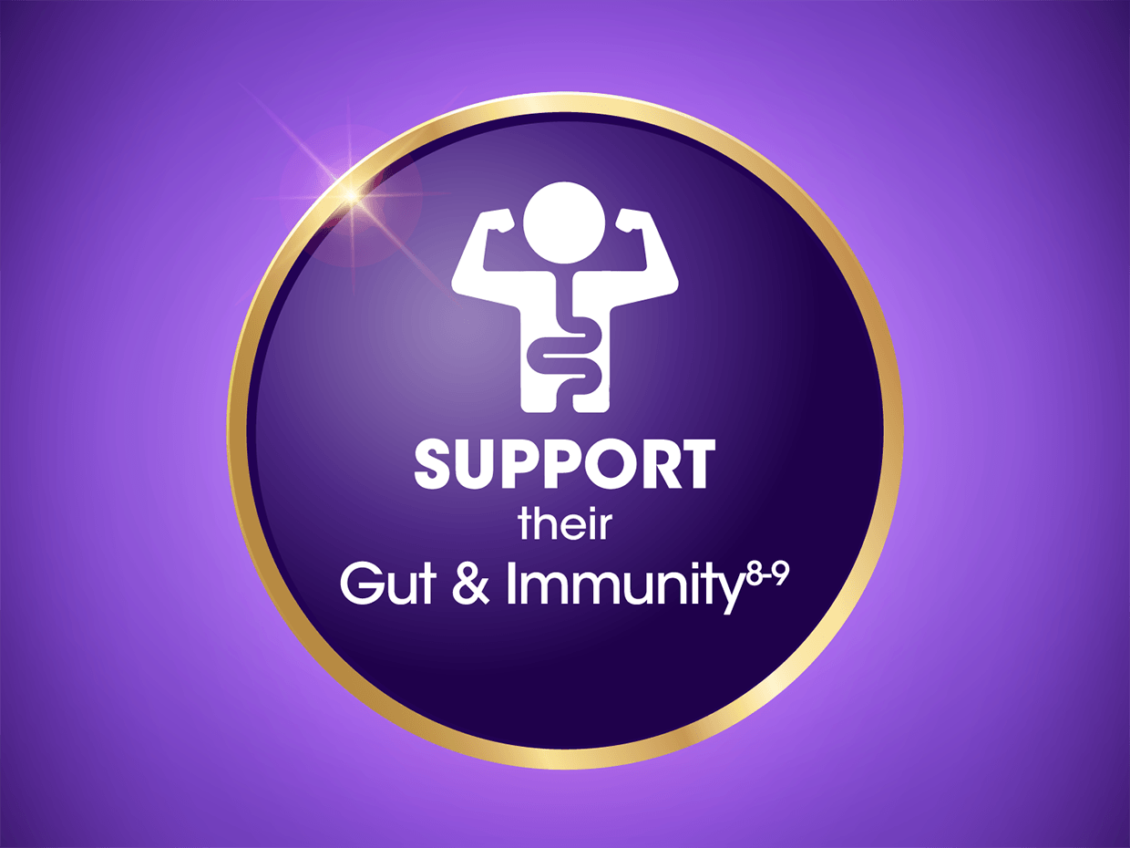 Supports a A Healthy Gut and Strong Immune System For Your Child With Probiotic Content.