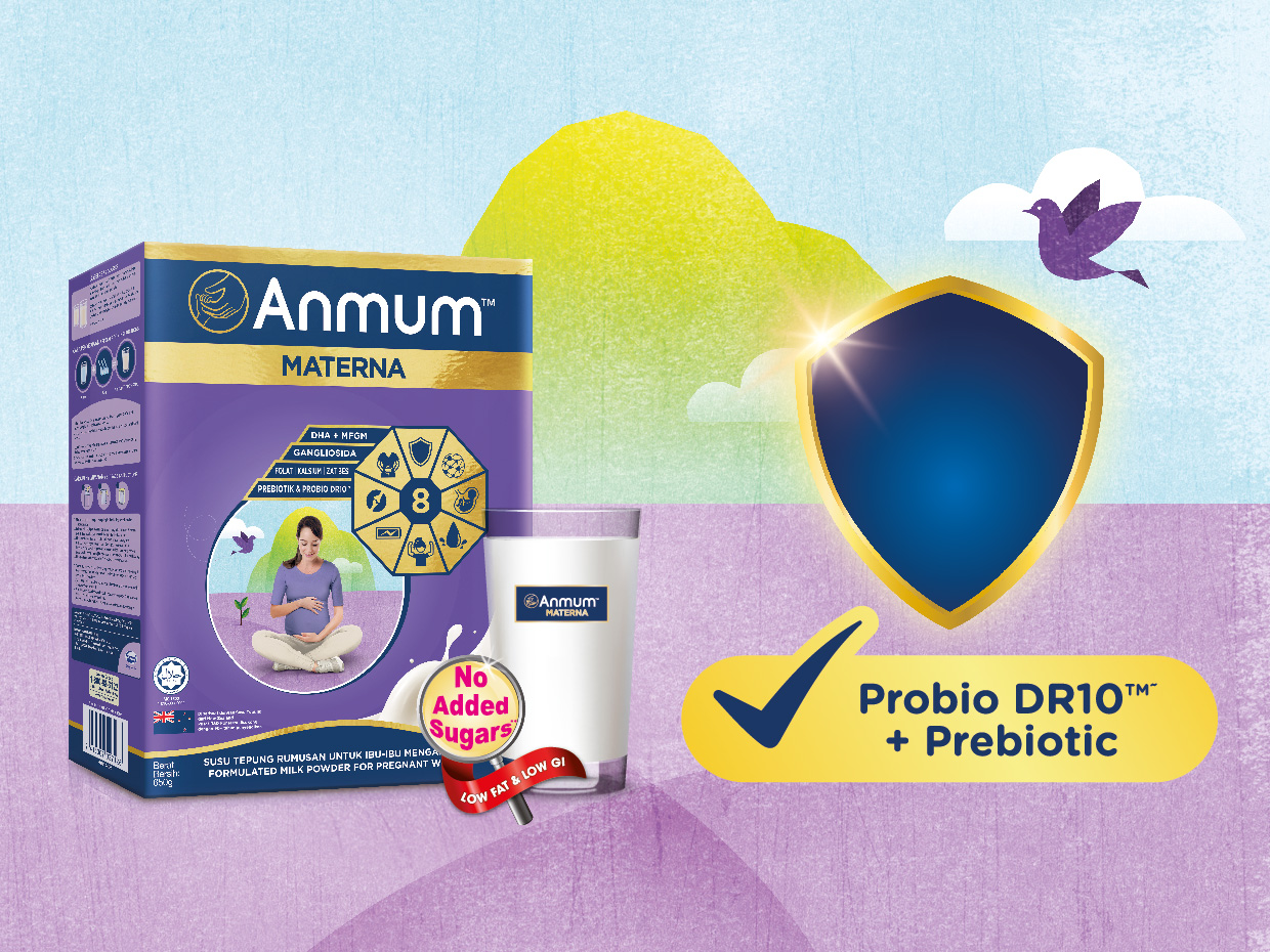 Anmum Materna contains ProbioDR10™ and prebiotic